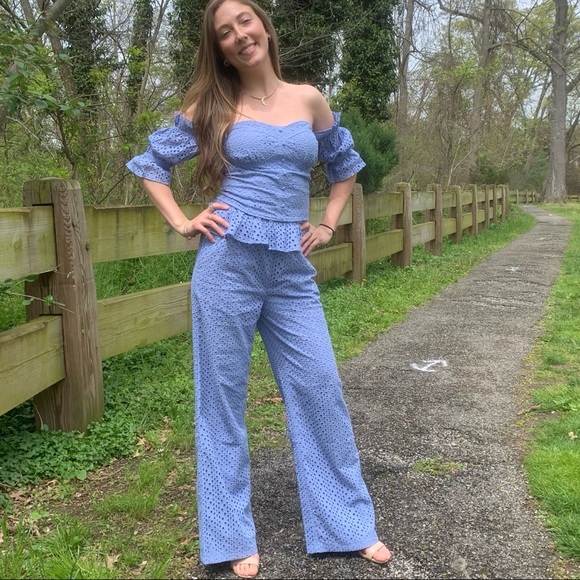 Off Shoulder Anglaise Top Puff Sleeve - Picture 7 of 11